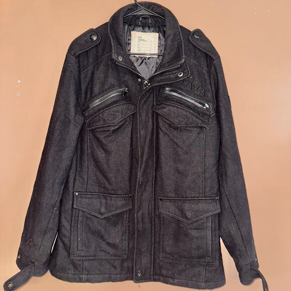 Rocawear Other - Rocawear Men's Vintage Utility Pocket Fleece Bomber Sport Jacket Black - Large